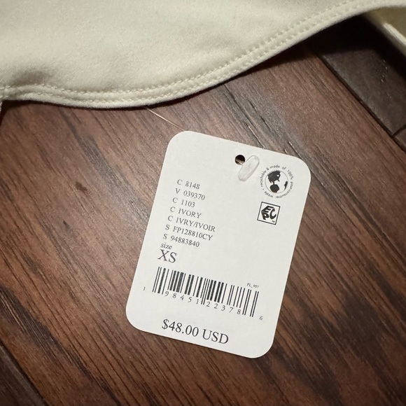 Free People Intimately Somewhere Sometime Tank Top Size XS in Ivory NWT - Picture 6 of 9